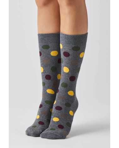 Calzini BePolkadots - Grigio Marengo Besocks calze da uomo per donna divertenti simpatici particolari