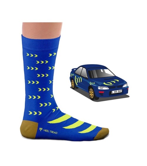 Chaussettes Subaru Impreza - Scooby Heel Tread jolies pour femme originales pour homme chausset rigolotes drole Suisse