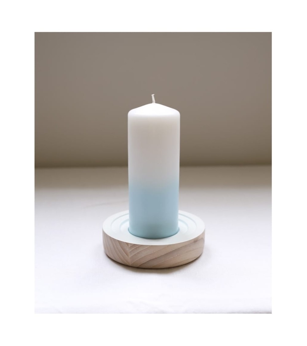 Wood Candle holder - Bougie Woogie - White SwabDesign tealight candle house design