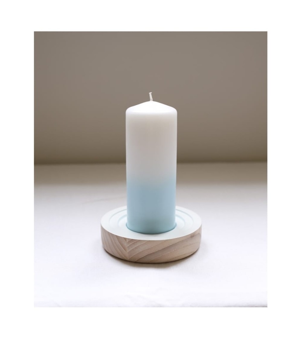 Portacandele in legno - Bougie Woogie - Bianco SwabDesign Candelieri e Portacandele design svizzera originale