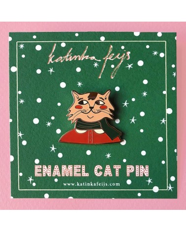 Enamel Pin - Mr. Cat Katinka Feijs broches and pins hat pin badges collectible