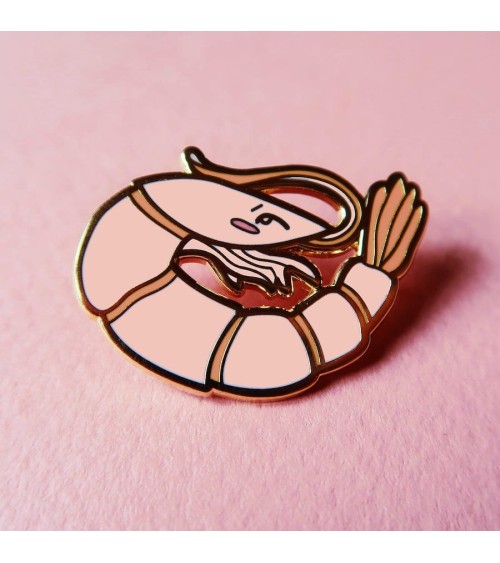 Enamel Pin - Shrimp Katinka Feijs broches and pins hat pin badges collectible