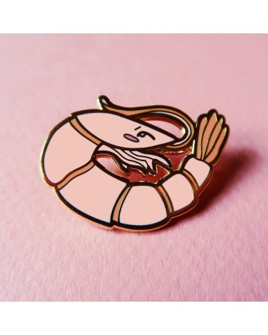 Enamel Pin - Shrimp Katinka Feijs broches and pins hat pin badges collectible