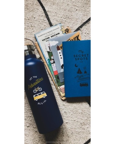 Thermo Trinkflasche - Let the adventure begin Roadtyping trink thermos flaschen wasserflaschen sport kaufen