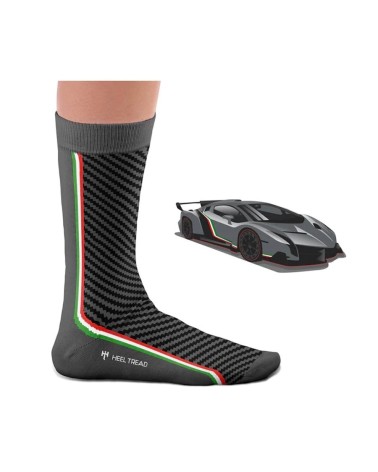 Chaussettes - Lamborghini Veneno Heel Tread jolies pour femme originales pour homme chausset rigolotes drole Suisse