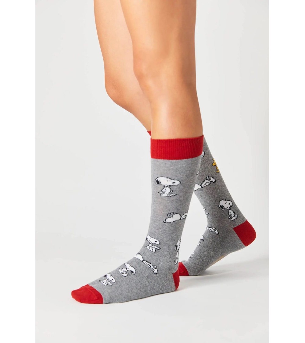 Calzini - Be Snoopy - Grigio Besocks calze da uomo per donna divertenti simpatici particolari