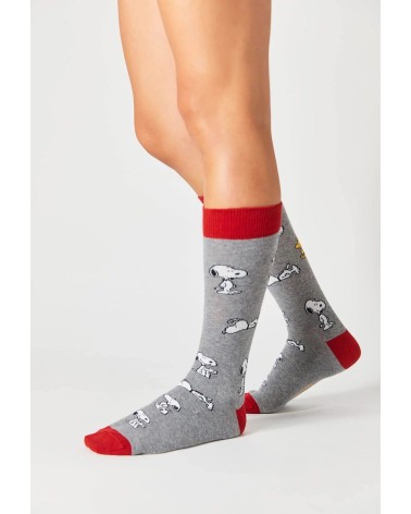 Calzini - Be Snoopy - Grigio Besocks calze da uomo per donna divertenti simpatici particolari