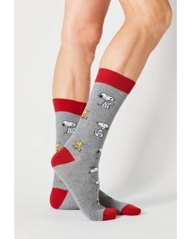 Calzini - Be Snoopy - Grigio Besocks calze da uomo per donna divertenti simpatici particolari