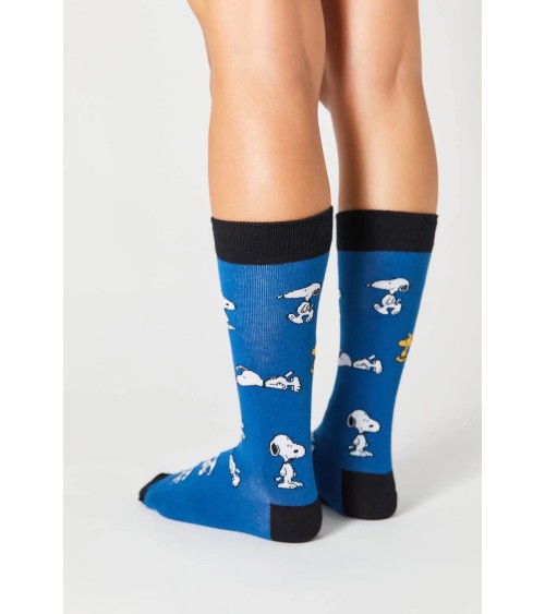Socken - Be Snoopy - Blau Besocks Socke lustige Damen Herren farbige coole socken mit motiv kaufen