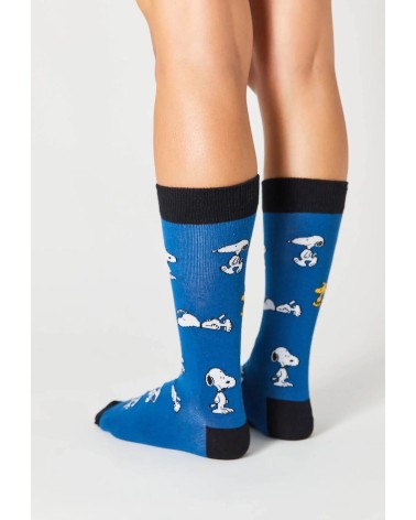 Chaussettes - Be Snoopy - Bleu Besocks jolies chausset pour homme femme fantaisie drole originales