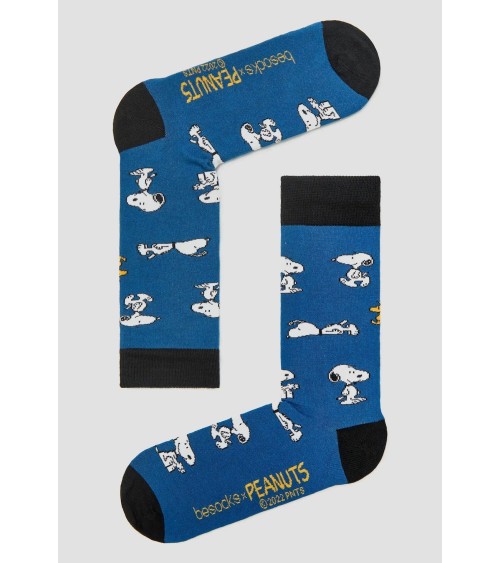 Chaussettes - Be Snoopy - Bleu Besocks jolies pour femme originales pour homme chausset rigolotes drole Suisse