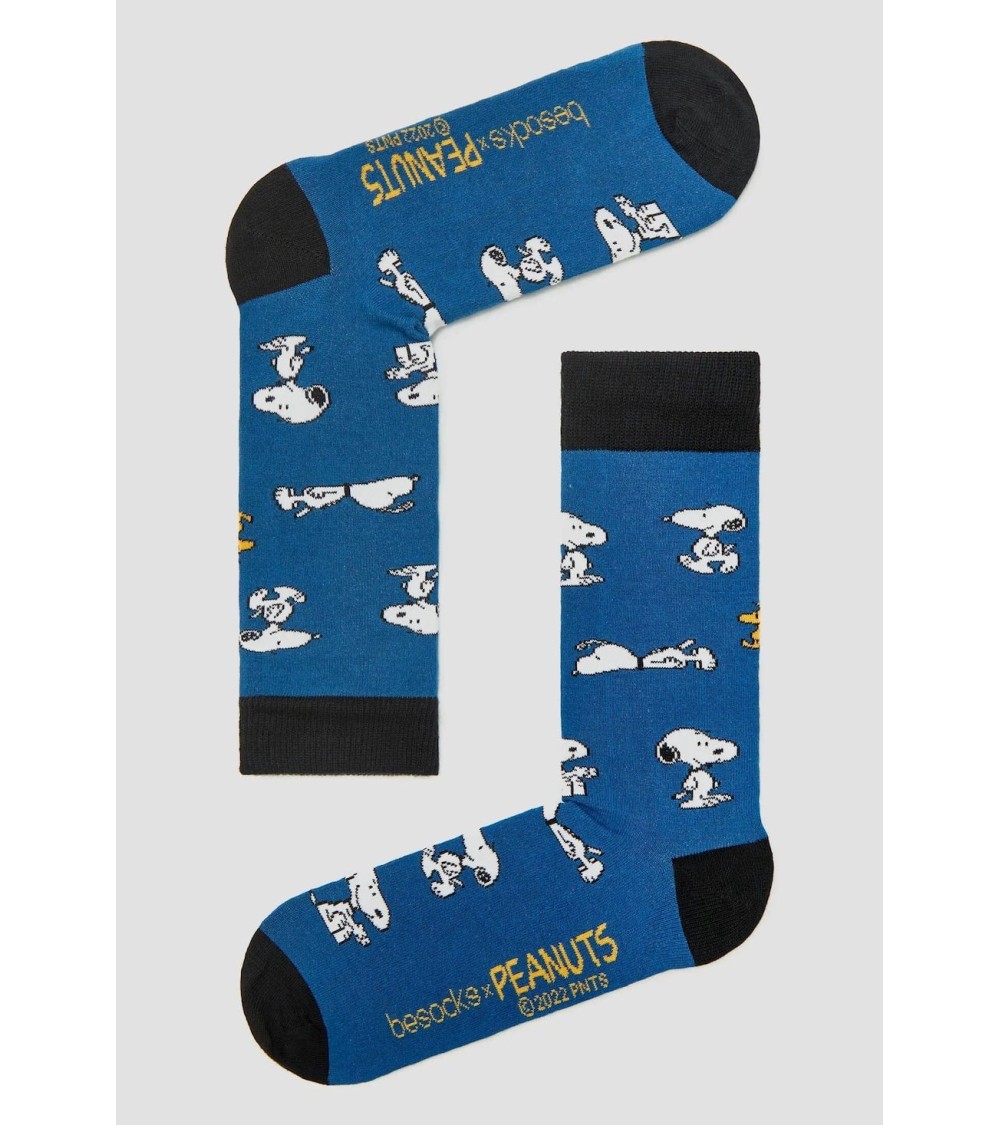 Socken - Be Snoopy - Blau Besocks socke kuschelsocken für damen lustig herren farbige coole socken