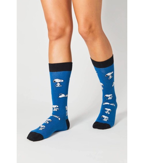 Socken - Be Snoopy - Blau Besocks Socke lustige Damen Herren farbige coole socken mit motiv kaufen