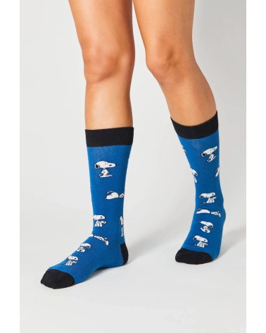 Socken - Be Snoopy - Blau Besocks socke kuschelsocken für damen lustig herren farbige coole socken