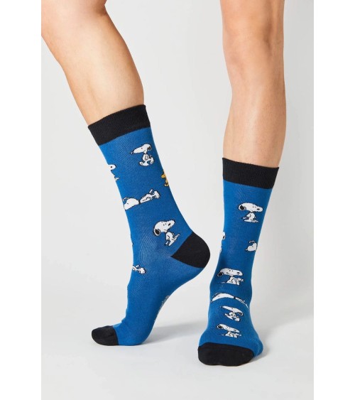 Socken - Be Snoopy - Blau Besocks socke kuschelsocken für damen lustig herren farbige coole socken