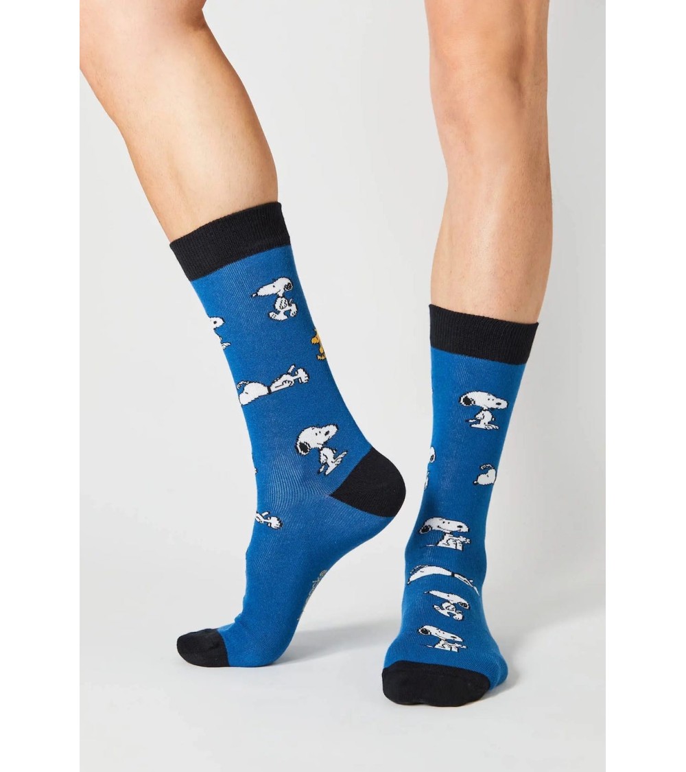 Chaussettes - Be Snoopy - Bleu Besocks jolies pour femme originales pour homme chausset rigolotes drole Suisse