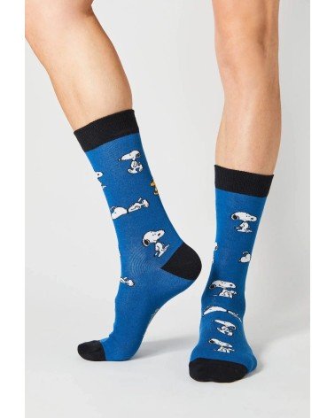 Chaussettes - Be Snoopy - Bleu Besocks jolies pour femme originales pour homme chausset rigolotes drole Suisse