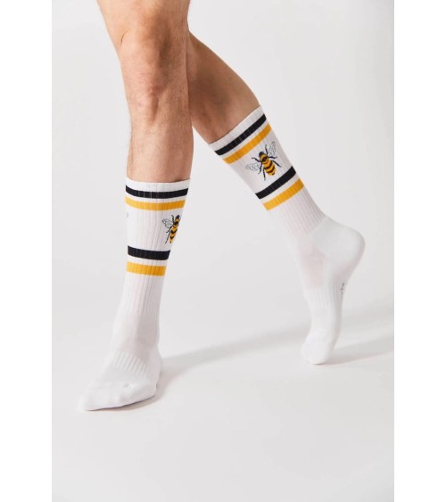 White socks - BeBee Besocks funny crazy cute cool best pop socks for women men