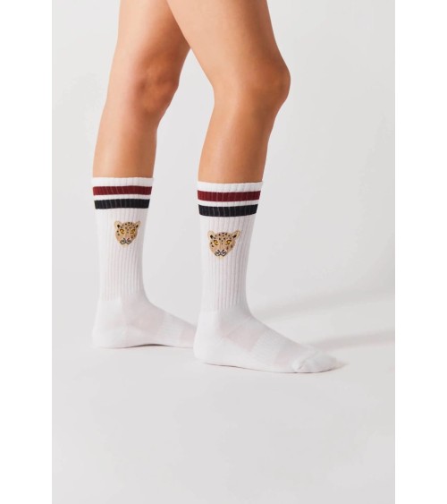Calzini bianchi - Be Panther Besocks calze da uomo per donna divertenti simpatici particolari