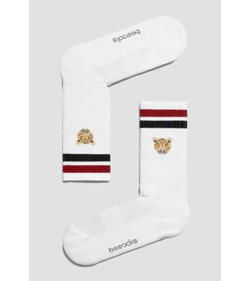 Chaussettes blanches - Be Panther Besocks jolies pour femme originales pour homme chausset rigolotes drole Suisse