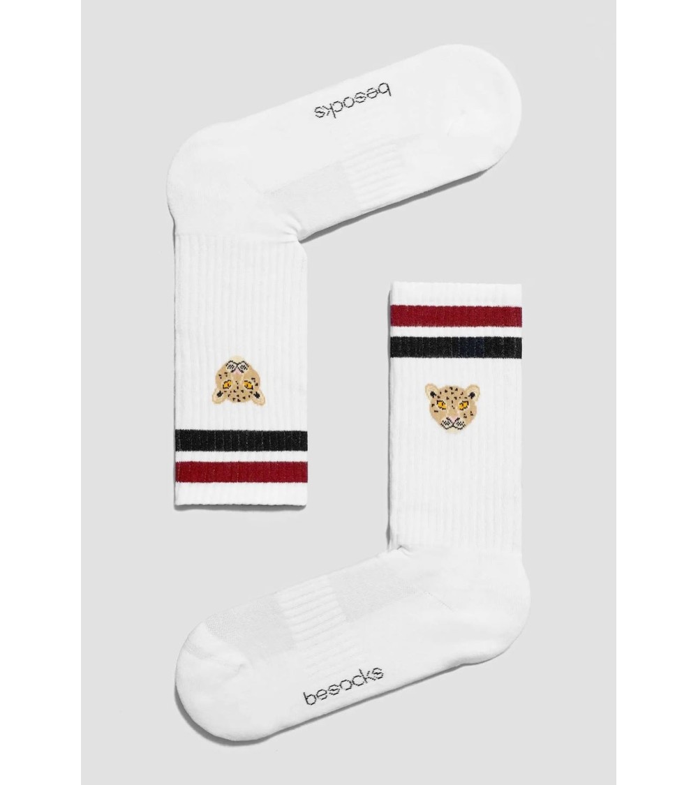 Weisse Socken - Be Panther Besocks socke kuschelsocken für damen lustig herren farbige coole socken