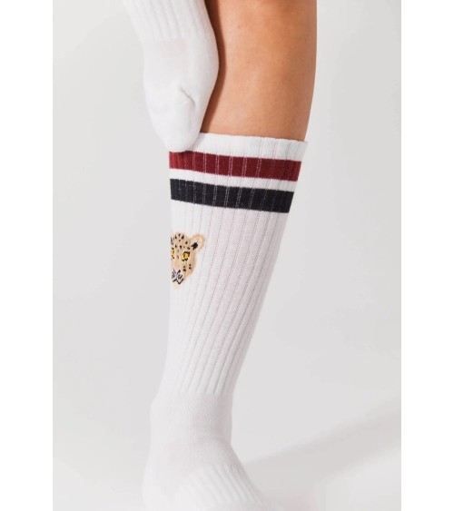 Chaussettes blanches - Be Panther Besocks jolies pour femme originales pour homme chausset rigolotes drole Suisse