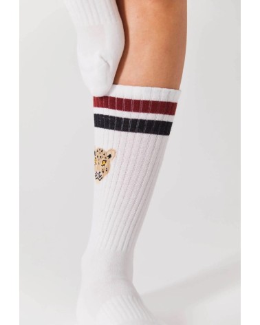 Chaussettes blanches - Be Panther Besocks jolies pour femme originales pour homme chausset rigolotes drole Suisse