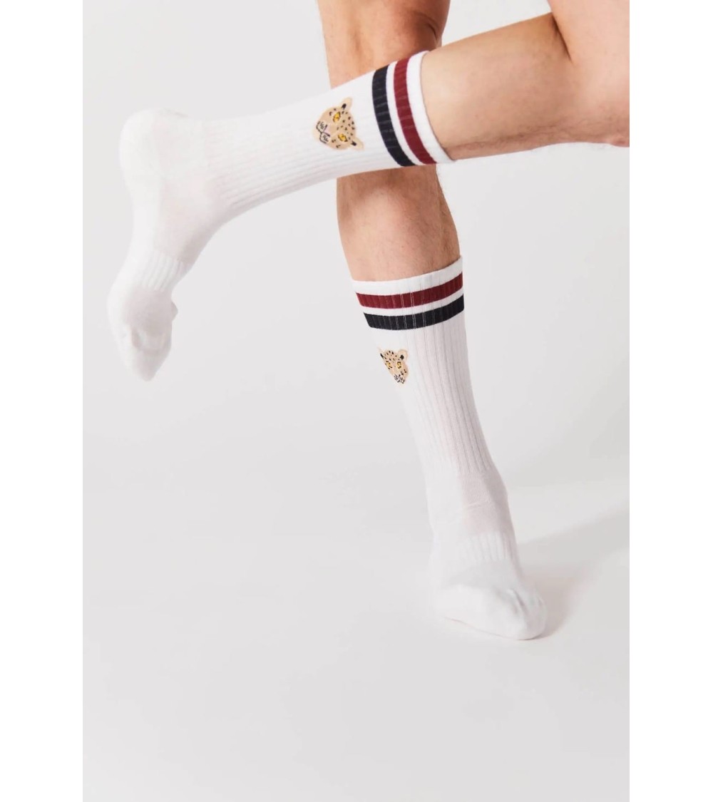 Chaussettes blanches - Be Panther - Besocks - KITATORI Suisse