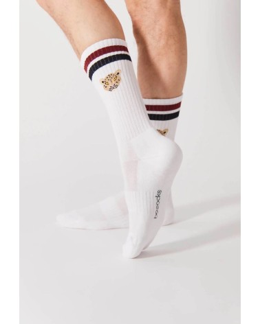 Calzini bianchi - Be Panther Besocks calze da uomo per donna divertenti simpatici particolari