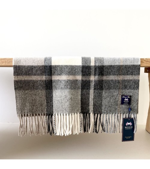 XL Merino wool scarf - MADISON Natural Bronte by Moon Scarves design switzerland original