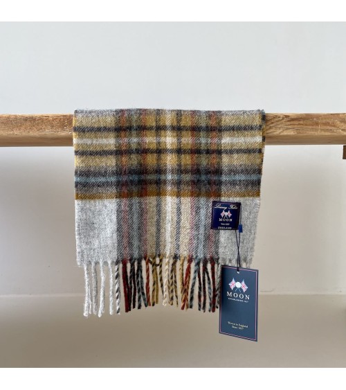 Merino wool scarf - OTLEY Grey Bronte by Moon Scarves design switzerland original