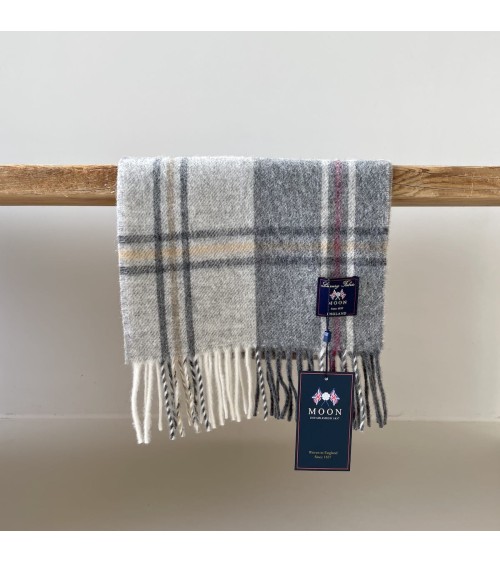 SILVERDALE Grau / Rosa - englisch Schal, Merino Wollschal Bronte by Moon Damen Winter Winterschal Herrenschal woll schal mit ...