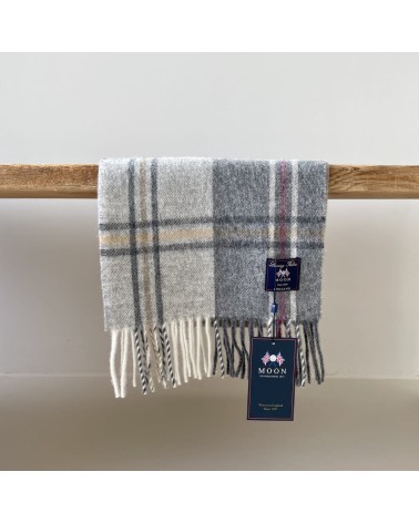 SILVERDALE Grau / Rosa - englisch Schal, Merino Wollschal Bronte by Moon Damen Winter Winterschal Herrenschal woll schal mit ...