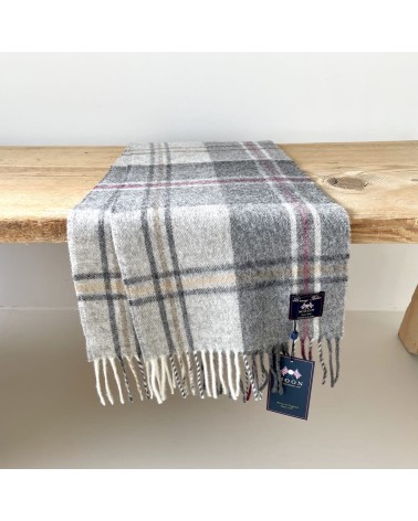 SILVERDALE Silver / Pink - Merino wool scarf Bronte by Moon scarves for women mens scarf Kitatori Switzerland