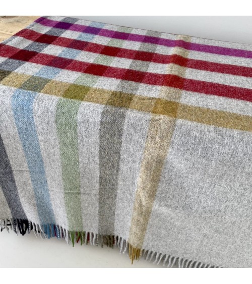 HENLEY Grey / Multi - Merino wool blanket