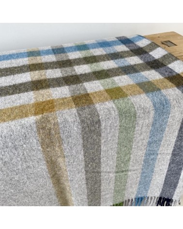 HENLEY Grey / Multi - Coperta di lana merino Bronte by Moon di qualità per divano coperte plaid