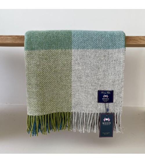 HARLAND Heather - Pure new wool blanket Bronte by Moon best for sofa throw warm cozy soft