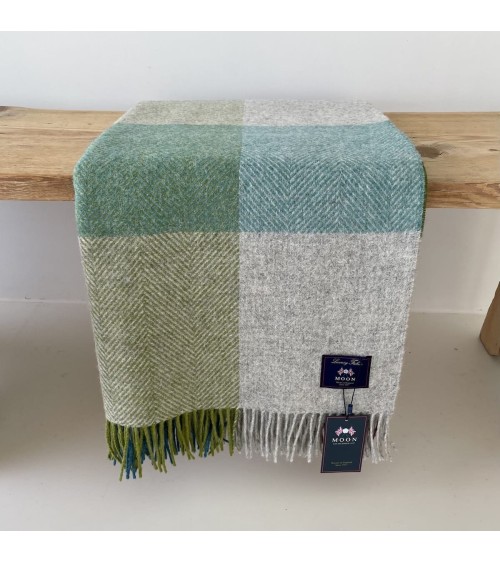 Plaid HARLAND Heather - Couverture en pure laine vierge Bronte by Moon anglaise plaid tartan ecossais 100 laine highland