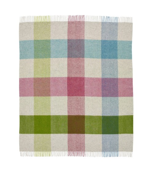 Plaid HARLAND Heather - Couverture en pure laine vierge Bronte by Moon anglaise plaid tartan ecossais 100 laine highland