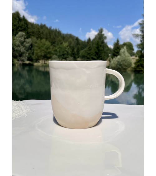 Grand Mug en porcelaine - Vapor Rose Maison Dejardin design à café thé cappuccino originale grande grosse original fun