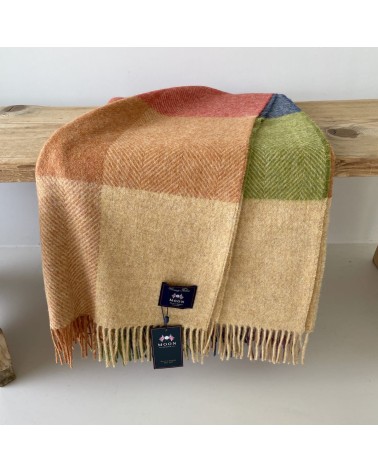 HARLAND Sunset - Coperta di pura lana vergine Bronte by Moon plaid per divano in lana coperta morbida letto matrimoniale plai...