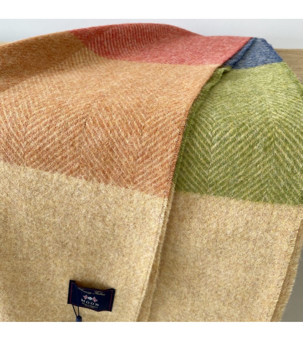 Plaid HARLAND Sunset - Couverture en laine Bronte by Moon un plaid cocooning couverture chaude douce plaide lit