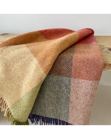 HARLAND Sunset - Coperta di pura lana vergine Bronte by Moon plaid per divano in lana coperta morbida letto matrimoniale plai...