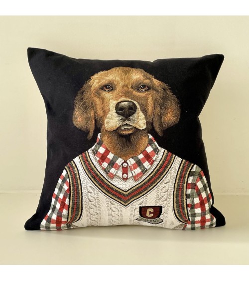 Golden Retriever, Preppy Look - Cushion cover Yapatkwa decorative accent throw pillows cases sofa original