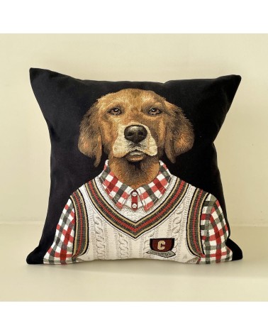 Golden Retriever, Preppy Look - Cushion cover Yapatkwa decorative accent throw pillows cases sofa original