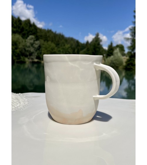 Large Porcelain Mug - Vapor Pink Maison Dejardin coffee tea cup mug funny