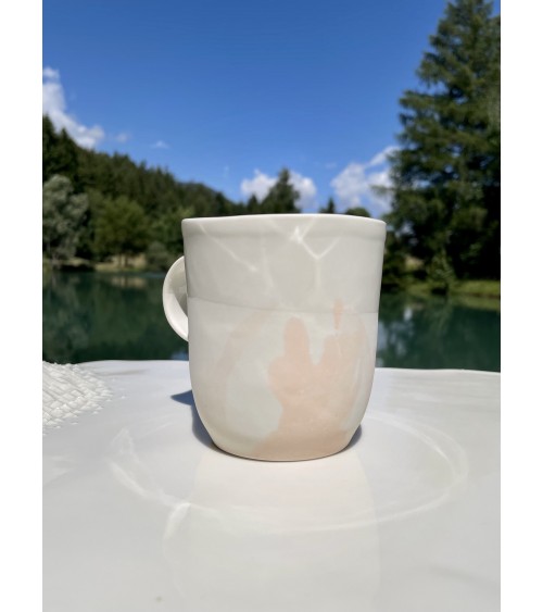 Large Porcelain Mug - Vapor Pink Maison Dejardin coffee tea cup mug funny