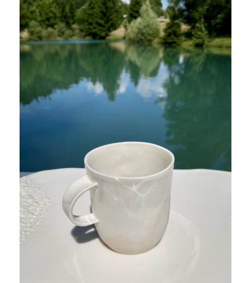 Tazza grande in porcellana - Vapor Rosa Maison Dejardin caffè espresso tazza particolari