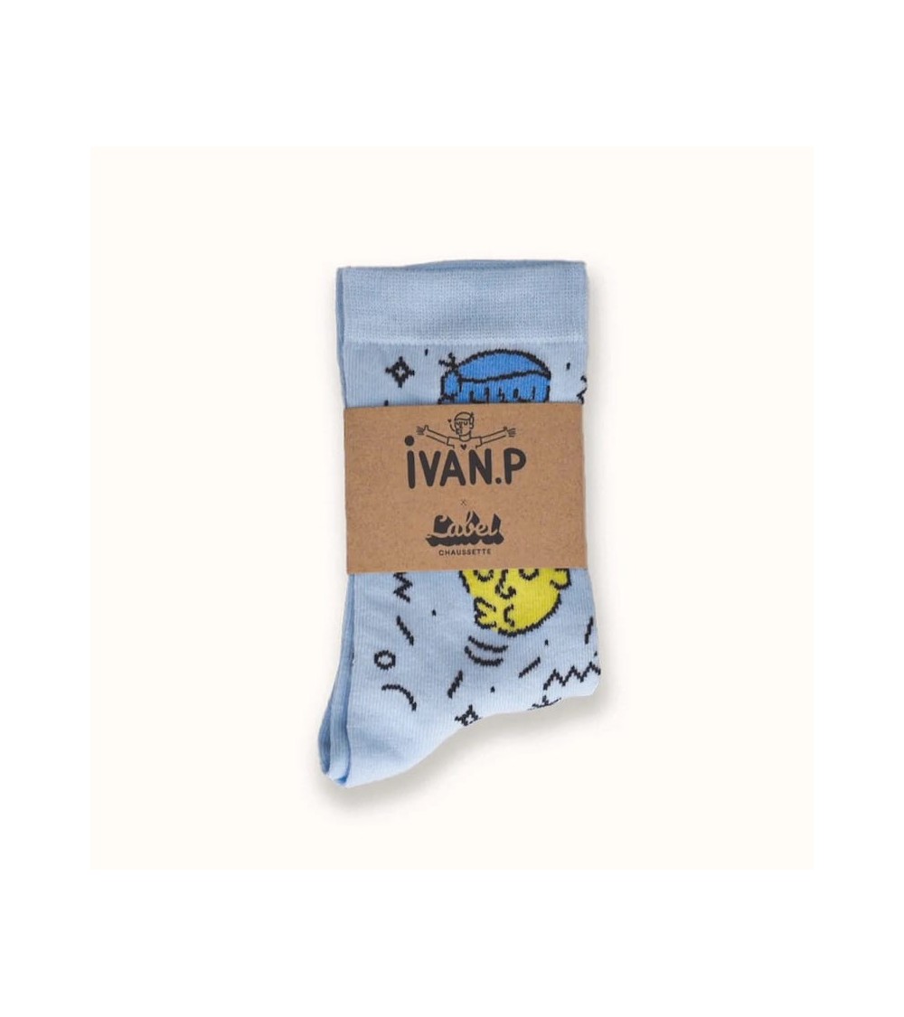 Chaussettes - Ivan Peev - Heads of Travis Label Chaussette jolies pour femme originales pour homme chausset rigolotes drole S...