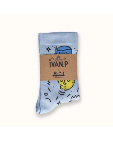 Socken - Ivan Peev - Heads of Travis Label Chaussette socke kuschelsocken für damen lustig herren farbige coole socken
